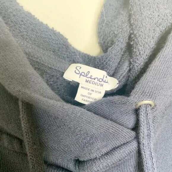Splendid Soft Cotton Cold Shoulder Hoodie NWT - Picture 4 of 6